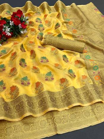 Antra By Sagar Impex Kanjivaram Organza Silk Saree Collection